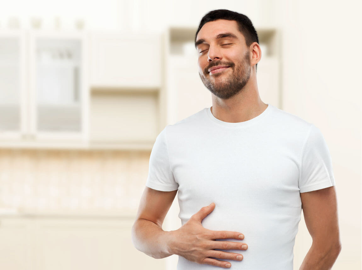 man - good digestion