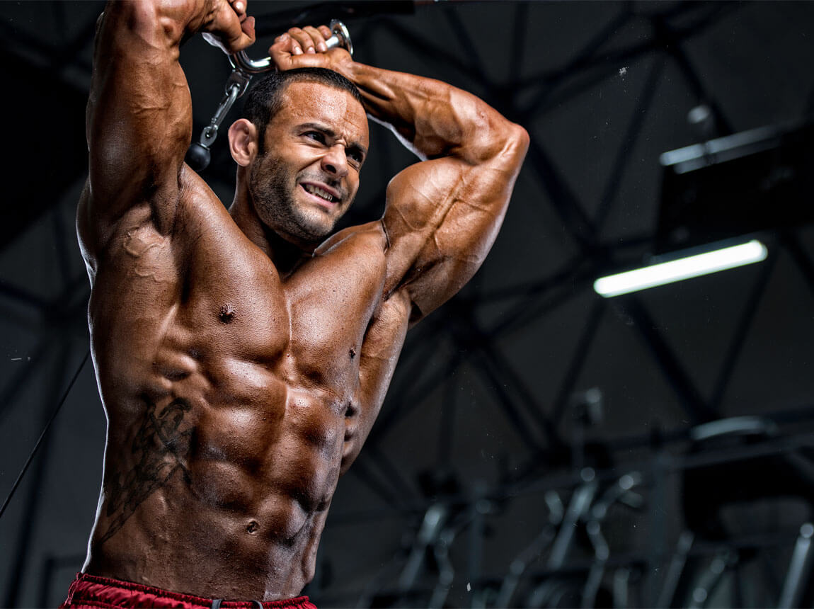 man, strength training