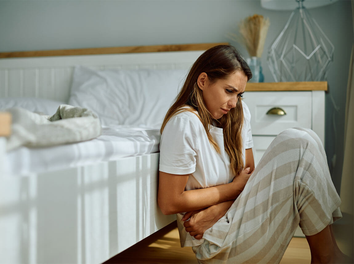 woman - stomach ache