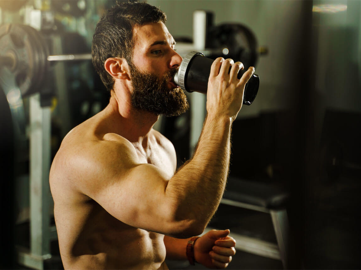 man with BCAA sheikh