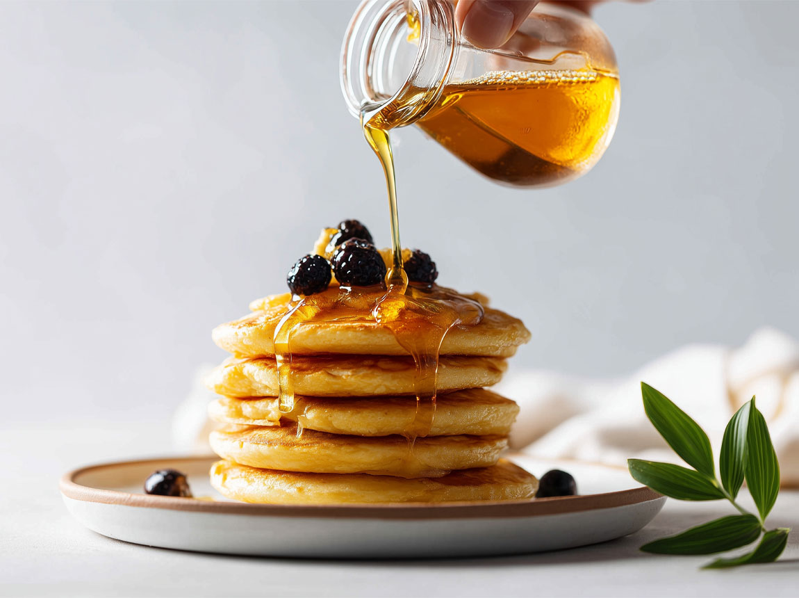 pancakes with honey