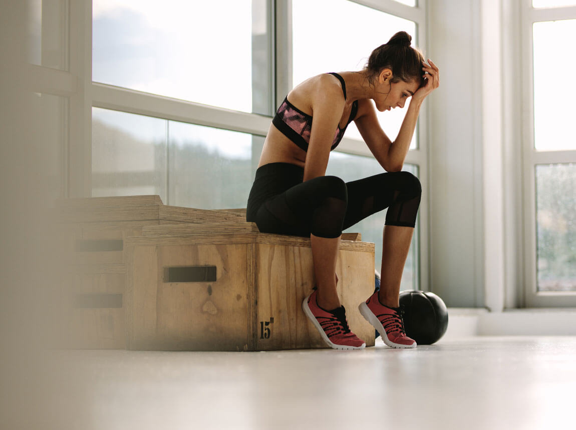 woman - training during menstruation  