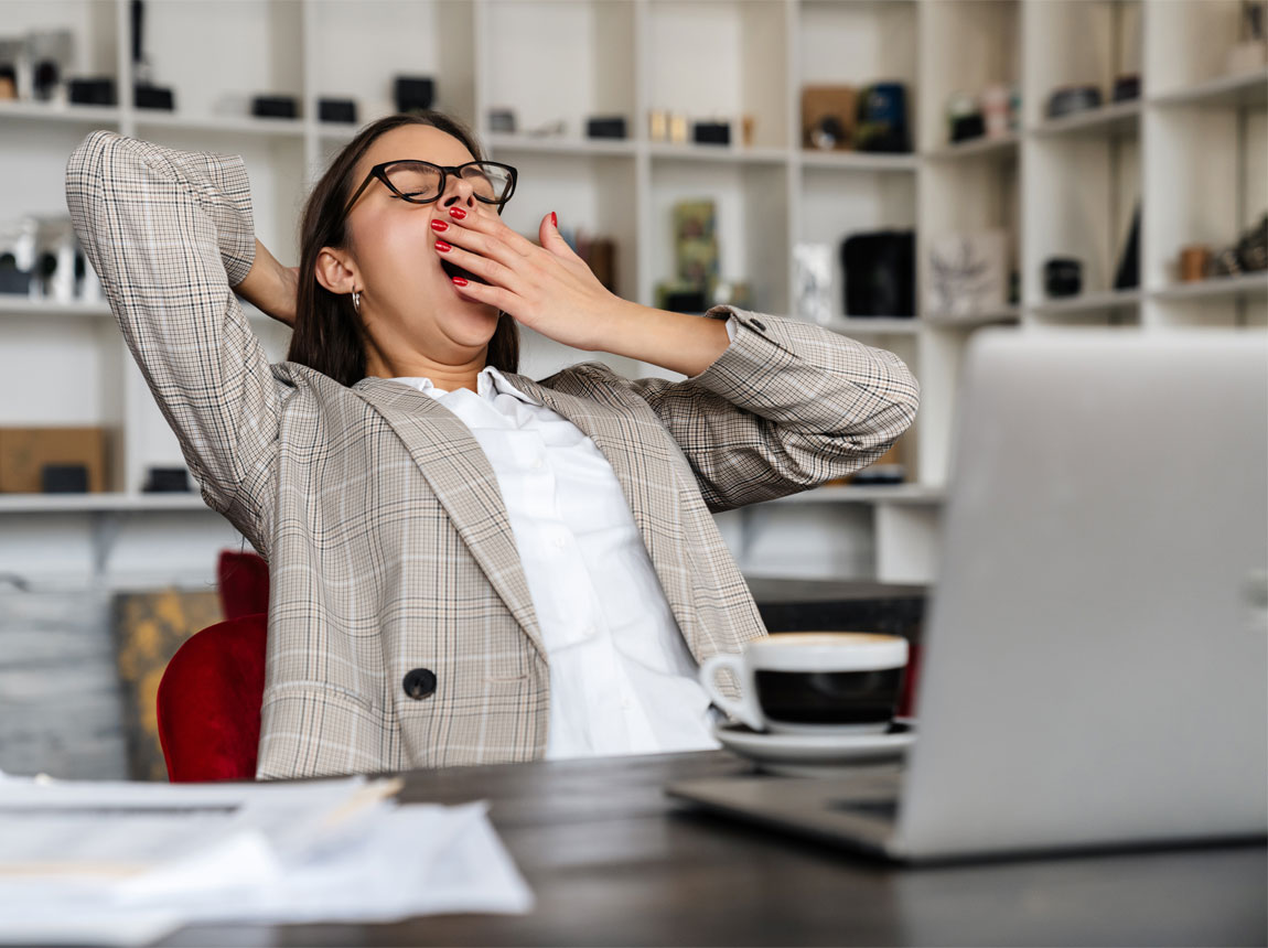 woman - yawning, potassium deficiency