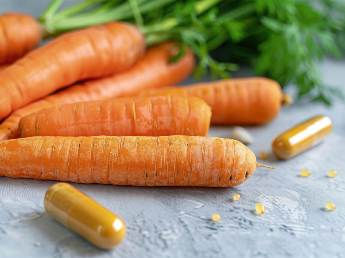 carrots - beta-carotene