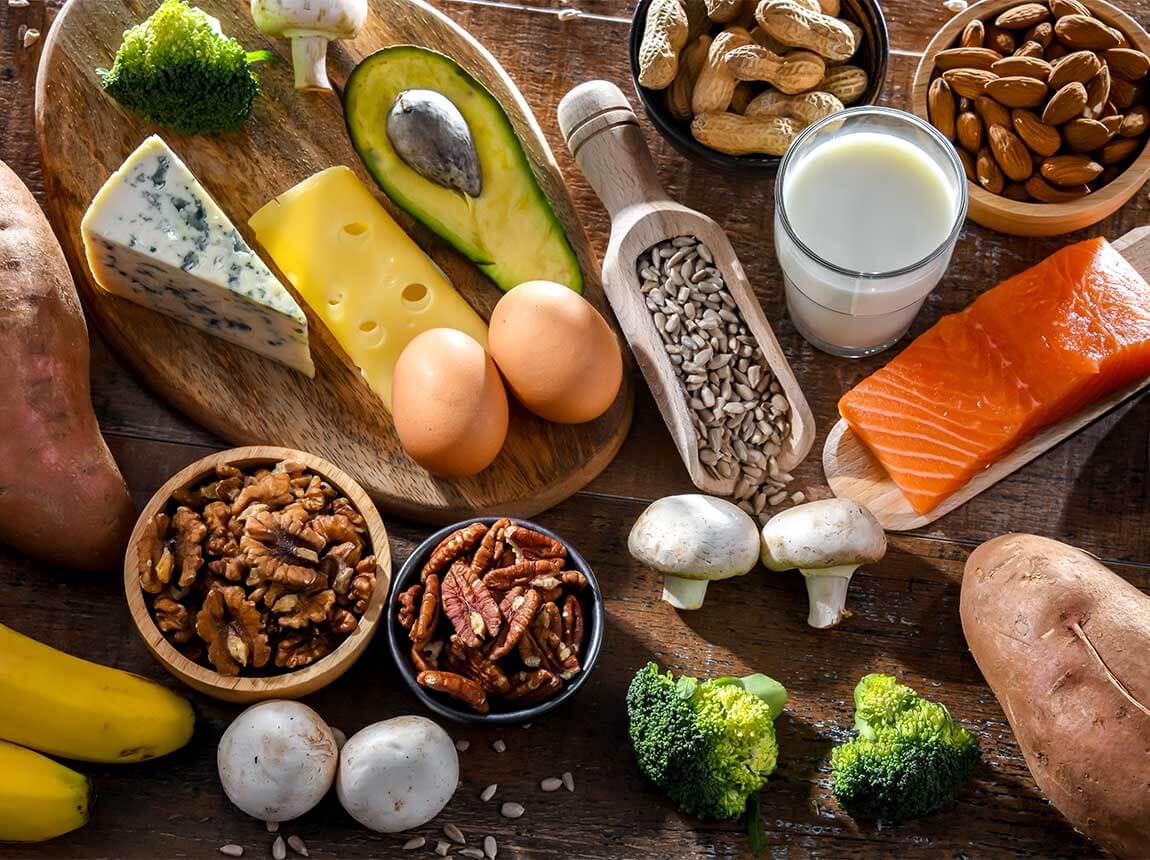 a diet rich in biotin