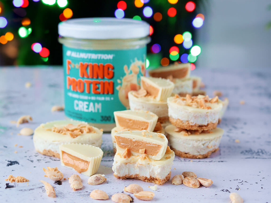 no-bake mini protein cheesecakes