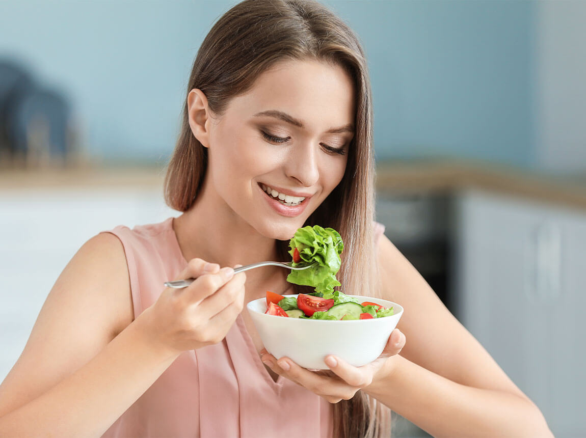woman - salad