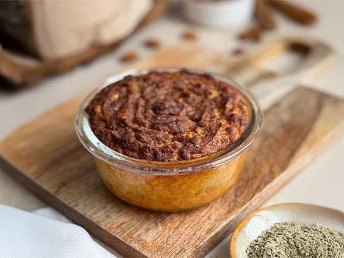 Recipe for baked porridge à la cinnamon