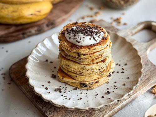 Recipe for cottage cheese pancakes with chocolate chips