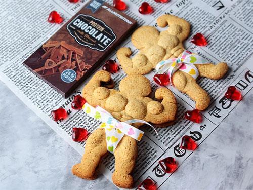 Recipe for shortbread biscuits with creamy chocolate filling