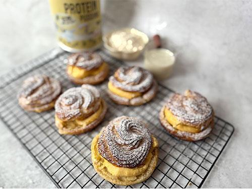 Recipe for homemade cream puffs with custard cream