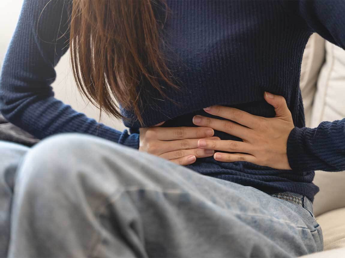 woman &ndash; stomach ache, stress