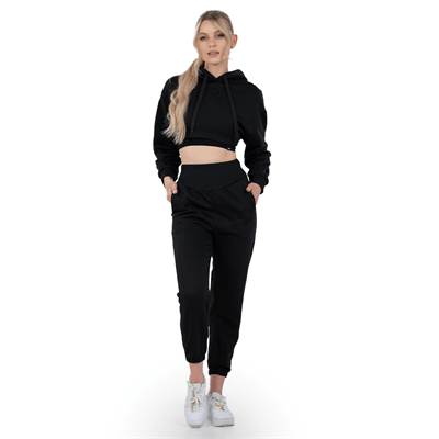 SFD WEAR WOMEN'S BASIC BLACK TRACKSUIT