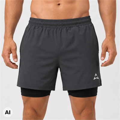 Allwear Runner 2-in-1 Shorts GRAPHITE