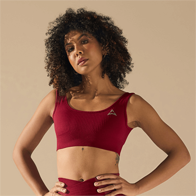 Allwear SEAMLESS SPORTS TOP BURGUNDY