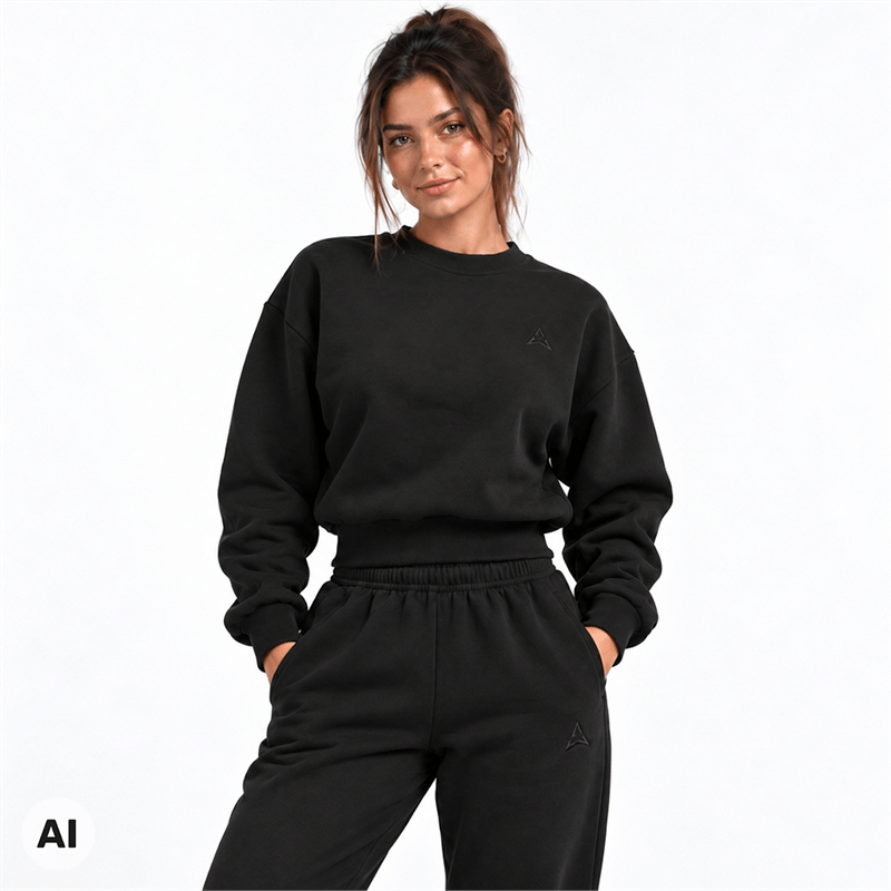 Allwear Women's Sweatshirt Cozy Club Black