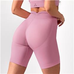 Push Up V Back Shorts Powder Pink