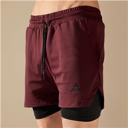 2-in-1 SHORTS DARK BURGUNDY