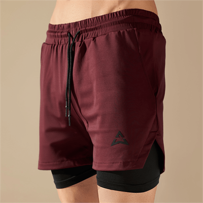 Allwear 2-in-1 SHORTS DARK BURGUNDY