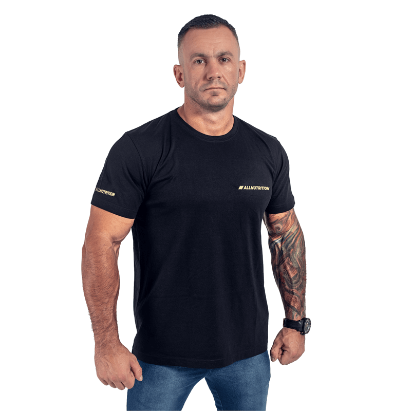 ALLNUTRITION MEN'S SLIM FIT T-SHIRT BLACK