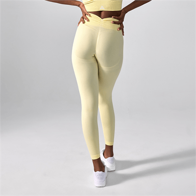 Allwear Legginsy Push Up V Back Butter Yellow