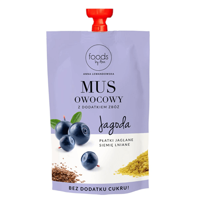 Fruit mousse with added cereals