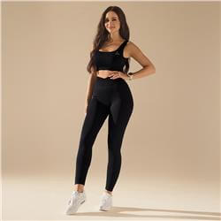 SEAMLESS LEGGINGS V-WAIST BLACK