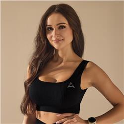SEAMLESS SPORTS TOP BLACK