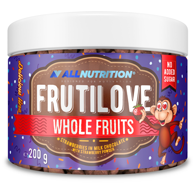 ALLNUTRITION FRUTILOVE WHOLE FRUITS STRAWBERRIES IN DARK CHOCOLATE WITH STRAWBERRY POWDER