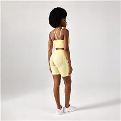 Push Up Shorts V Back Butter Yellow