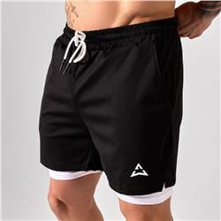 2-in-1 SHORTS BLACK-WHITE